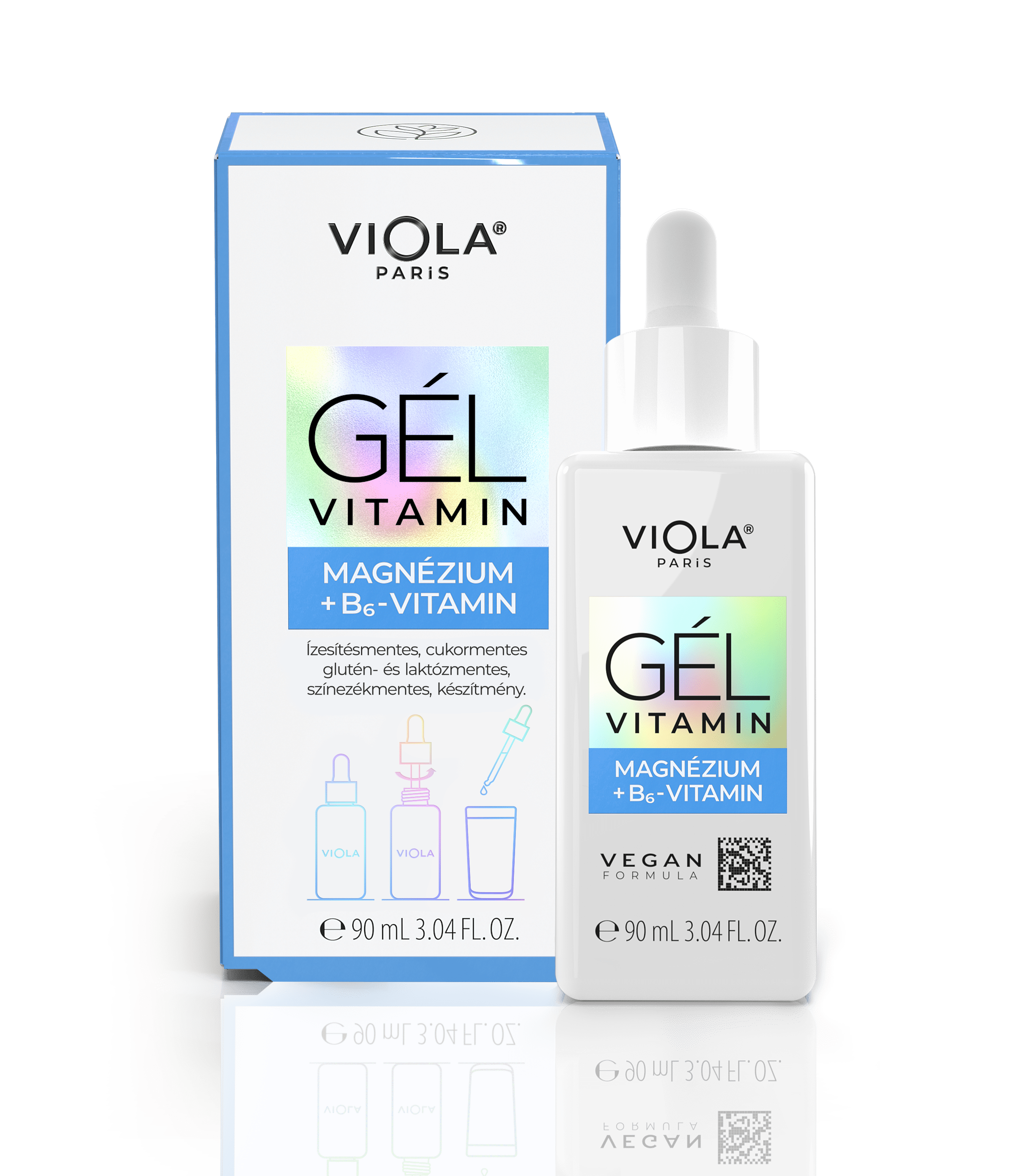 VIOLA Gélvitamin - MAGNÉZIUM + B₆ - VITAMIN - Vízangyal